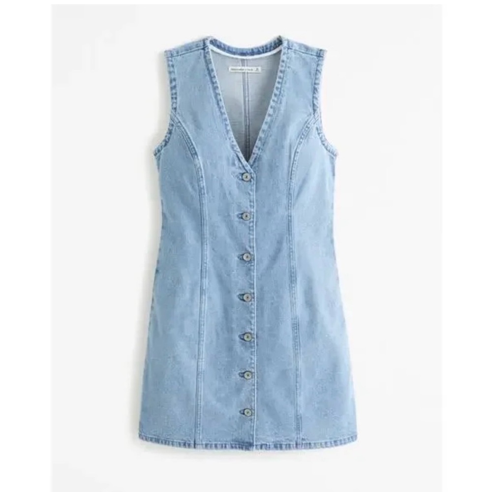 Abercrombie & Fitch Blue Denim button down dress size medium